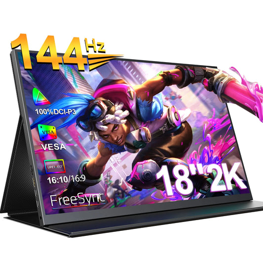 Portable Gaming Monitor 144Hz 18 inch 2560x1600  IPS Screen